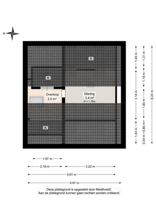 Floorplan - Frans Halsstraat 22, 9601 HN Hoogezand